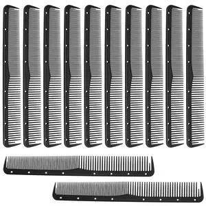 12 Pcs Carbon Fine Cutting Comb for Salon Hairdressing, Heat Resistant Barber Comb (Black) 12 Pcs Carbon Fine Cutting Comb for Salon Hairdressing, Heat Resistant Barber Comb (Black)