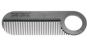 Model 2 Carbon Fiber, Made in USA, Anti-static, 4 inches (10 cm) long, Fine-tooth, Pocket & Travel comb, for Thinner Hair, Beard & Mustache comb Model 2 Carbon Fiber, Made in USA, Anti-static, 4 inches (10 cm) long, Fine-tooth, Pocket & Travel comb, for Thinner Hair, Beard & Mustache comb