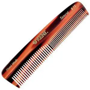 R7T Fine and Wide Tooth Hair Comb, Handmade Pocket Comb for Men, Beard and Mustache Combs for Everyday Grooming and Styling, Sawcut Kent Combs, Made in England R7T Fine and Wide Tooth Hair Comb, Handmade Pocket Comb for Men, Beard and Mustache Combs for Everyday Grooming and Styling, Sawcut Kent Combs, Made in England