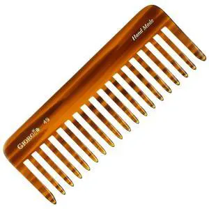 G49 Large 5.75 Inch Detangling Comb, Wide Teeth for Thick Curly Wavy Hair. Long Hair Detangler Comb For Wet and Dry. Handmade of Quality Cellulose, Saw-Cut, Hand Polished, Tortoise Shell G49 Large 5.75 Inch Detangling Comb, Wide Teeth for Thick Curly Wavy Hair. Long Hair Detangler Comb For Wet and Dry. Handmade of Quality Cellulose, Saw-Cut, Hand Polished, Tortoise Shell