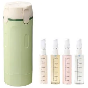 4-in-1 Detachable Travel Dispenser Bottles Set Foldable Pump Leak-Proof, Carry-On Compliant 30ml/1OZ Refillable Containers for Shampoo Lotion Body Wash with Protective Case 4-in-1 Detachable Travel Dispenser Bottles Set Foldable Pump Leak-Proof, Carry-On Compliant 30ml/1OZ Refillable Containers for Shampoo Lotion Body Wash with Protective Case