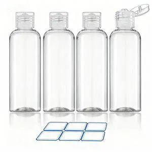 4 Pack 3.4 Oz (100ml) TSA Approved Travel Bottles for Toiletries 4 Pack 3.4 Oz (100ml) TSA Approved Travel Bottles for Toiletries