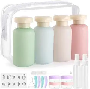18 Pack Travel Bottles for Toiletries Leak Proof 18 Pack Travel Bottles for Toiletries Leak Proof