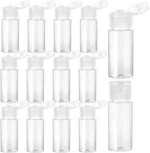 Travel Size Make up Sample Containers, 12 Clear Plastic Mini Travel Bottles, 1/2 Oz, Leak Proof, User-Friendly, Versatile Usage for Travel Liquid Toiletries Travel Size Make up Sample Containers, 12 Clear Plastic Mini Travel Bottles, 1/2 Oz, Leak Proof, User-Friendly, Versatile Usage for Travel Liquid Toiletries