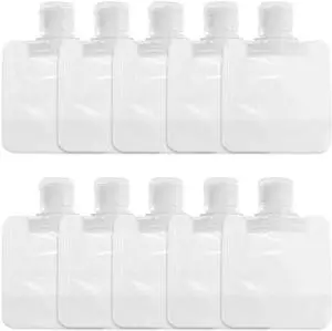 Travel Size Refillable Squeeze Pouches - 10Pcs Clear Leakproof Toiletry Containers for Shampoo, Lotion and Shower Gel (30ml) | Portable Reusable Fluid Bags for Cosmetic and Travel Accessories Travel Size Refillable Squeeze Pouches - 10Pcs Clear Leakproof Toiletry Containers for Shampoo, Lotion and Shower Gel (30ml) | Portable Reusable Fluid Bags for Cosmetic and Travel Accessories