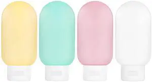 TSA Approved Travel Bottles Set for Toiletries Travel Size Containers Kit 4 Pack Portable Leak Proof Refillable Squeeze Cosmetic Airplane Essential Shampoo Hair Conditioner Body Lotion Bath Shower Gel TSA Approved Travel Bottles Set for Toiletries Travel Size Containers Kit 4 Pack Portable Leak Proof Refillable Squeeze Cosmetic Airplane Essential Shampoo Hair Conditioner Body Lotion Bath Shower Gel