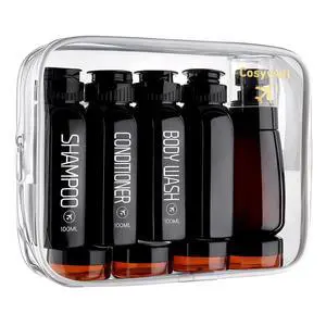 Travel Bottles for Toiletries 10PCS 100ml/3.4oz Pre-Printed Shampoo, Conditioner & Body Wash TSA Approved 2oz Spray Bottle Leakproof 0.35oz Plastic Cream Jars Refillable Cream Lotion(Black) Travel Bottles for Toiletries 10PCS 100ml/3.4oz Pre-Printed Shampoo, Conditioner & Body Wash TSA Approved 2oz Spray Bottle Leakproof 0.35oz Plastic Cream Jars Refillable Cream Lotion(Black)