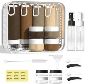 Travel Toiletry Containers 26Pcs Silicone Leakproof TSA Approved Set Travel Toiletry Containers 26Pcs Silicone Leakproof TSA Approved Set