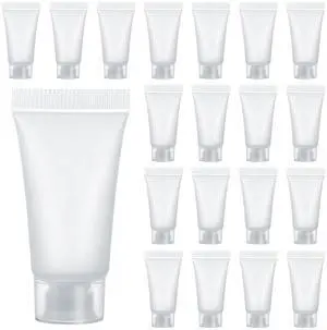 5ml Refillable Empty Tubes Bottles 20 Pcs Squeezable Sample Containers Translucent Surface Travel Sample Bottles for Toothpaste, Shampoo, Facial Cleanser, Lotion, Hand Cream 5ml Refillable Empty Tubes Bottles 20 Pcs Squeezable Sample Containers Translucent Surface Travel Sample Bottles for Toothpaste, Shampoo, Facial Cleanser, Lotion, Hand Cream