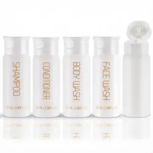 Travel Bottles for Toiletries 5 PCS 3.38 oz/100ml TSA Approved Leak Proof HDPE Plastic Containers with Pre-Printed Text (No Stickers Needed), Refillable Squeeze Bottle for Shampoo & Lotion Travel Bottles for Toiletries 5 PCS 3.38 oz/100ml TSA Approved Leak Proof HDPE Plastic Containers with Pre-Printed Text (No Stickers Needed), Refillable Squeeze Bottle for Shampoo & Lotion