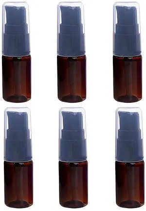 6PCS 10ML/0.3OZ Travel Bottle Set Empty Refillable Liquid Lotion Cream Shampoo Serums Pressed Pump Containers Dispenser with Cap Cosmetic Make-up Sample Packing (Brown) 6PCS 10ML/0.3OZ Travel Bottle Set Empty Refillable Liquid Lotion Cream Shampoo Serums Pressed Pump Containers Dispenser with Cap Cosmetic Make-up Sample Packing (Brown)