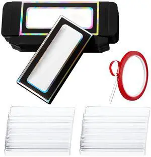 60 Pcs Empty Press on Nails Packaging Box Set 30 Clear Glitter Paper Eyelash Storage Box and 30 Acrylic Nail Display Stand Holder with 1 Red Double Sided Tapes for Salon Home Office 60 Pcs Empty Press on Nails Packaging Box Set 30 Clear Glitter Paper Eyelash Storage Box and 30 Acrylic Nail Display Stand Holder with 1 Red Double Sided Tapes for Salon Home Office