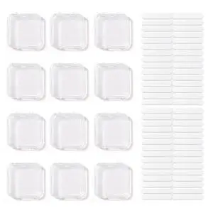 12Pcs Press On Nail Boxes Fake Nail Storage Case with Adhesive Tape 12Pcs Press On Nail Boxes Fake Nail Storage Case with Adhesive Tape