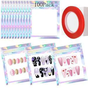 201PCS Press on Nail Packaging Bag, Nail Bags for Press ons 201PCS Press on Nail Packaging Bag, Nail Bags for Press ons