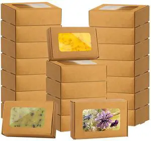 40 PCS Soap Boxes for Homemade 3.55 x 2.4 x 1.2 Inch Small Soap Paper Box Mini Kraft Treat Box with Window for Homemade Soap Packaging Boxes Supplies 40 PCS Soap Boxes for Homemade 3.55 x 2.4 x 1.2 Inch Small Soap Paper Box Mini Kraft Treat Box with Window for Homemade Soap Packaging Boxes Supplies