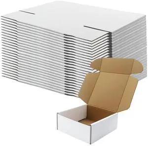 5x5x2 inch White Shipping Boxes 25 Pack,Small Gift Boxes,Bulk of Mailers 5x5x2 inch White Shipping Boxes 25 Pack,Small Gift Boxes,Bulk of Mailers
