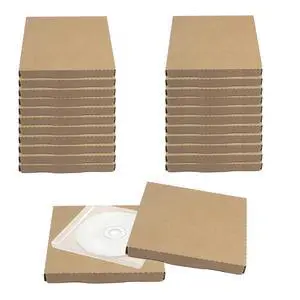 25 PCS CD Mailer Boxes, 4.96 x 5.7 x 0.47 Inch Small Single Brown Corrugated Cardboard Shipping Boxes for Mailing Shipping Storage Packaging Gifting (CD Case Not Included) 25 PCS CD Mailer Boxes, 4.96 x 5.7 x 0.47 Inch Small Single Brown Corrugated Cardboard Shipping Boxes for Mailing Shipping Storage Packaging Gifting (CD Case Not Included)