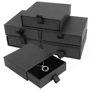 Jewelry Gift Boxes, 5 Pack 3.5×3.5x1.18 Inch Cardboard Jewelry Boxes, Bulk Small Jewelry Boxes with Lids for Necklace Ring Earring Display Box (Black) Jewelry Gift Boxes, 5 Pack 3.5×3.5x1.18 Inch Cardboard Jewelry Boxes, Bulk Small Jewelry Boxes with Lids for Necklace Ring Earring Display Box (Black)