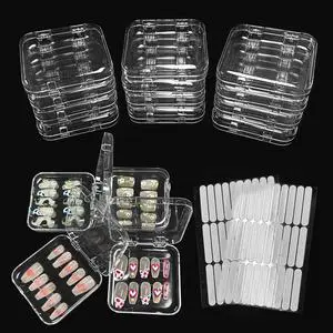 12pcs Press on Nail Storage Box with Adhesive Double Sided Tape Clear Acrylic Nail Display Box Artificial False Nail Organizer Box Fake Nail Case Nail Packaging Boxes for Nail Salon 12pcs Press on Nail Storage Box with Adhesive Double Sided Tape Clear Acrylic Nail Display Box Artificial False Nail Organizer Box Fake Nail Case Nail Packaging Boxes for Nail Salon
