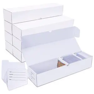 Trading-Card Storage Box, 8-Pack 1000 Count Corrugated Cardboard Storage Box with dividers & labels for TCG/Magic/Mtg storage and Collection, 14.4 INCH Horizontal Trading-Card Storage Box, 8-Pack 1000 Count Corrugated Cardboard Storage Box with dividers & labels for TCG/Magic/Mtg storage and Collection, 14.4 INCH Horizontal