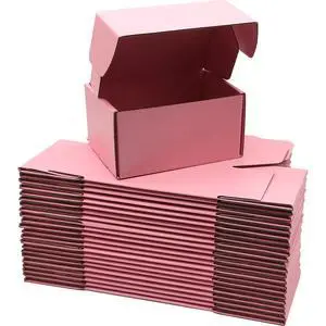 6x4x3 Shipping Boxes Set of 25, Pink Mailer Corrugated Cardboard Box 6x4x3 Shipping Boxes Set of 25, Pink Mailer Corrugated Cardboard Box