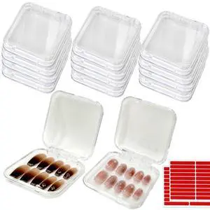 14 Pcs Press On Nail Packaging Box Press on Nail Storage Box for Press Ons with 60 Pcs Adhesive Double Sided Tape for Fake Nail Storage Case Nail Display Nail Salon Supplies Nail Art Business (Clear) 14 Pcs Press On Nail Packaging Box Press on Nail Storage Box for Press Ons with 60 Pcs Adhesive Double Sided Tape for Fake Nail Storage Case Nail Display Nail Salon Supplies Nail Art Business (Clear)