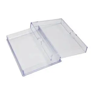 10 Pack Clear Acrylic Card Storage Boxes with Lids - 3 1/2" L x 2 1/2" W x 1/2" H Baseball Card Storage Box, Sports Card Boxes and Magic Card Storage Box - Made in USA 10 Pack Clear Acrylic Card Storage Boxes with Lids - 3 1/2" L x 2 1/2" W x 1/2" H Baseball Card Storage Box, Sports Card Boxes and Magic Card Storage Box - Made in USA