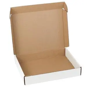 12"x9"x2" Shipping Boxes Set of 1, White Corrugated Cardboard Box Literature Mailer 12"x9"x2" Shipping Boxes Set of 1, White Corrugated Cardboard Box Literature Mailer