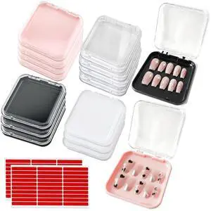 14 Pcs Press On Nail Packaging Box Press on Nail Storage Box for Press Ons with 60 Pcs Adhesive Double Sided Tape for Fake Nail Storage Case Nail Display Nail Salon Supplies Nail Art Nail Business 14 Pcs Press On Nail Packaging Box Press on Nail Storage Box for Press Ons with 60 Pcs Adhesive Double Sided Tape for Fake Nail Storage Case Nail Display Nail Salon Supplies Nail Art Nail Business