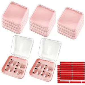 14 Pcs Press On Nail Packaging Box Press on Nail Storage Box for Press Ons with 60 Pcs Adhesive Double Sided Tape for Fake Nail Storage Case Nail Display Nail Salon Supplies Nail Art Business (Pink) 14 Pcs Press On Nail Packaging Box Press on Nail Storage Box for Press Ons with 60 Pcs Adhesive Double Sided Tape for Fake Nail Storage Case Nail Display Nail Salon Supplies Nail Art Business (Pink)