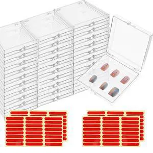 30 Pcs Press On Nail Packaging Box with 60 Pcs Adhesive Double Sided Tape Artificial Nail Display Storage Box Acrylic Nail Display Box Nail Box Organizer Case for Nail Salon 30 Pcs Press On Nail Packaging Box with 60 Pcs Adhesive Double Sided Tape Artificial Nail Display Storage Box Acrylic Nail Display Box Nail Box Organizer Case for Nail Salon