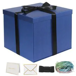 Large Gift Box 12x12x10 Inches,Blue Boxes for presents with Ribbon,Card,Shredded Paper for Birthday,Valentine's Day,Mother's Day,Christmas,Anniversaries. Large Gift Box 12x12x10 Inches,Blue Boxes for presents with Ribbon,Card,Shredded Paper for Birthday,Valentine's Day,Mother's Day,Christmas,Anniversaries.