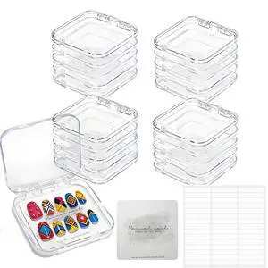 20 Pack Press on Nail Packaging Kit - Clear Press on Nail Boxes with Cards and Adhesive Tape, Professional Nail Case for Small Business and Storage DIY Nail Projects 20 Pack Press on Nail Packaging Kit - Clear Press on Nail Boxes with Cards and Adhesive Tape, Professional Nail Case for Small Business and Storage DIY Nail Projects