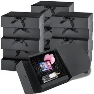 Black Gift Boxes with Lids, 10.6 x 7.8 x 3.1 Inches, 15 Pack Black Gift Boxes with Lids, 10.6 x 7.8 x 3.1 Inches, 15 Pack