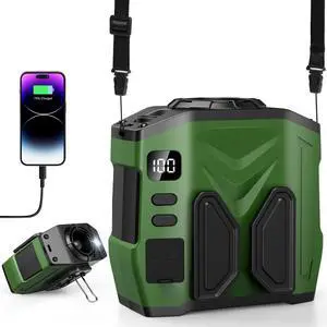 Portable Personal Waist Fan Rechargeable, 10000mAh 5 Speeds 13500RPM Strong Airflow, LED Light & 30H Runtime, Hands-Free Shirt/Belt/Neck Clip on Fan for Camping, Work, Outdoor, Travel Portable Personal Waist Fan Rechargeable, 10000mAh 5 Speeds 13500RPM Strong Airflow, LED Light & 30H Runtime, Hands-Free Shirt/Belt/Neck Clip on Fan for Camping, Work, Outdoor, Travel