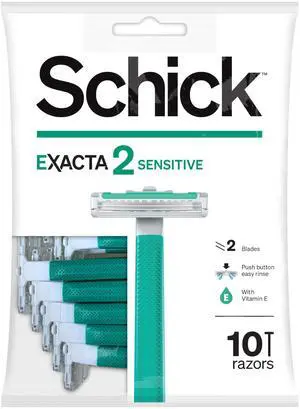 Exacta2 Sensitive Disposable Razor, 10 Count (1Pack) Exacta2 Sensitive Disposable Razor, 10 Count (1Pack)