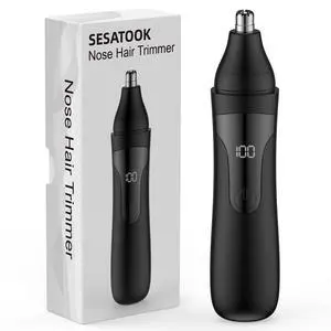 Nose Hair Trimmer, Rechargeable Professional Painless Nose Trimmer for Ear and Eyebrow, with Dual Edge Blades Easy Cleaning and Washing (Black) Nose Hair Trimmer, Rechargeable Professional Painless Nose Trimmer for Ear and Eyebrow, with Dual Edge Blades Easy Cleaning and Washing (Black)