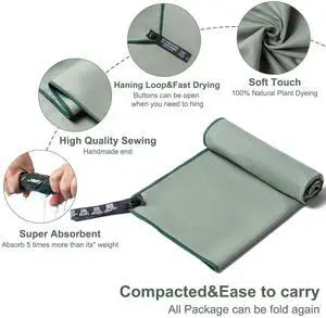 Camping Towel,2 Pack Microfiber Travel Sports Towel,Quick Dry-Super Absorbent-Ultra Compact-Ultra Soft-Lightweight.Suitable for Gym,Yoga,Trip,Beach,Shower,Backpacking,Pool(Army Green) Camping Towel,2 Pack Microfiber Travel Sports Towel,Quick Dry-Super Absorbent-Ultra Compact-Ultra Soft-Lightweight.Suitable for Gym,Yoga,Trip,Beach,Shower,Backpacking,Pool(Army Green)