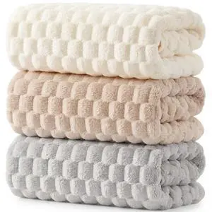 3 Pack Microfiber Bath Towels Large 27.5 x 55 Inch Quick Dry Soft Absorbent Towels with Hanging Loops, Lightweight Coral Fleece Bath Towel for Bathroom Gym Travel(Beige, Brown, Gray) 3 Pack Microfiber Bath Towels Large 27.5 x 55 Inch Quick Dry Soft Absorbent Towels with Hanging Loops, Lightweight Coral Fleece Bath Towel for Bathroom Gym Travel(Beige, Brown, Gray)