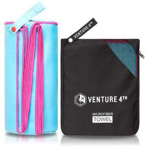 Micro Fiber Travel Towel - Sports Towel: Packtowel for Gym, Beach, Camping, Backpacking, Swimmers - Fast Drying and Lightweight (Blue-Pink Medium) Micro Fiber Travel Towel - Sports Towel: Packtowel for Gym, Beach, Camping, Backpacking, Swimmers - Fast Drying and Lightweight (Blue-Pink Medium)