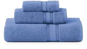 Luxury Bath Towels Set - 3 Piece Set, 100% Cotton Bathroom Towels, Zero Twist, Quick Dry Shower Towels, Soft & Absorbent Bath Towel, 1 Bath Towel, 1 Hand Towel, 1 Washcloth - Cerulean Blue Luxury Bath Towels Set - 3 Piece Set, 100% Cotton Bathroom Towels, Zero Twist, Quick Dry Shower Towels, Soft & Absorbent Bath Towel, 1 Bath Towel, 1 Hand Towel, 1 Washcloth - Cerulean Blue