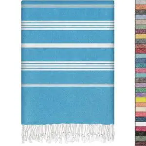 Turkish Beach Towel - 38x70 inch Oversized - Sultan Design - Turkish Towel for Beach, Bath, Pool, Gym, Yoga - Prewashed, Lightweight, Quick Dry (Turquoise) Turkish Beach Towel - 38x70 inch Oversized - Sultan Design - Turkish Towel for Beach, Bath, Pool, Gym, Yoga - Prewashed, Lightweight, Quick Dry (Turquoise)