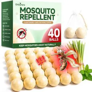 Mosquito Repellent Balls 40 Pack, Plant Based Bug Deterrent Mosquito Repellent Balls 40 Pack, Plant Based Bug Deterrent