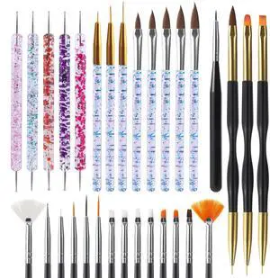 31pcs Nail Art Brushes Tools Set Dotting Tools for Gel Polish 31pcs Nail Art Brushes Tools Set Dotting Tools for Gel Polish