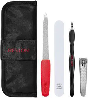 Manicure Essentials Kit with Travel Case, Nail Care Set with Dual Ended Cuticle Trimmer, Curved Blade Clippers, Compact Emeryl File & Buffer (Pack of 1) Manicure Essentials Kit with Travel Case, Nail Care Set with Dual Ended Cuticle Trimmer, Curved Blade Clippers, Compact Emeryl File & Buffer (Pack of 1)