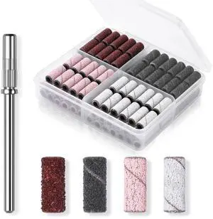 Nail Drill Sanding Bands - 100Pcs 80/120/180/240 4 Color Grit File Nail Drill Sanding Bands - 100Pcs 80/120/180/240 4 Color Grit File