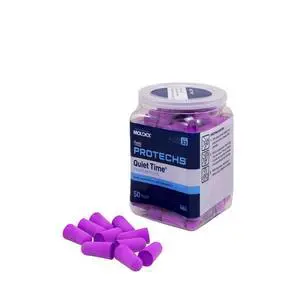 Protechs Quiet Time Foam Ear Plugs, NRR 33, 50 Pair, Purple Protechs Quiet Time Foam Ear Plugs, NRR 33, 50 Pair, Purple