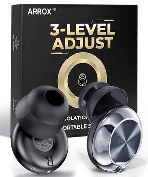 Adjustable Ear Plugs for Sleeping, 3 Noise Relief Modes (13-45 dB), Double-Layer Ultra-Soft Silicone Earplugs, Reusable Ear Plugs for Concerts, Deep Focus, Side Sleepers & Travel, 4 Size Eartip Adjustable Ear Plugs for Sleeping, 3 Noise Relief Modes (13-45 dB), Double-Layer Ultra-Soft Silicone Earplugs, Reusable Ear Plugs for Concerts, Deep Focus, Side Sleepers & Travel, 4 Size Eartip