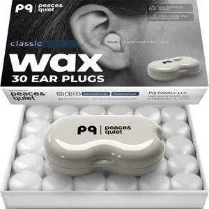 PQ Wax Ear Plugs for Sleeping - 30 Silicone Wax Earplugs for Sleeping and Swimming, Gel Ear Plugs for Noise Cancelling, Sound Blocking Level of 32 Db (30 Pillows), Color: White PQ Wax Ear Plugs for Sleeping - 30 Silicone Wax Earplugs for Sleeping and Swimming, Gel Ear Plugs for Noise Cancelling, Sound Blocking Level of 32 Db (30 Pillows), Color: White