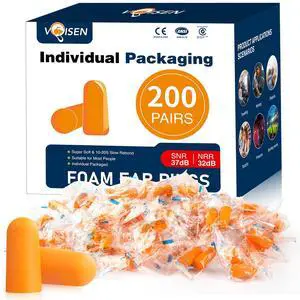 Foam Ear Plugs,200 Pairs Ear Plugs for Sleeping Foam Ear Plugs,200 Pairs Ear Plugs for Sleeping